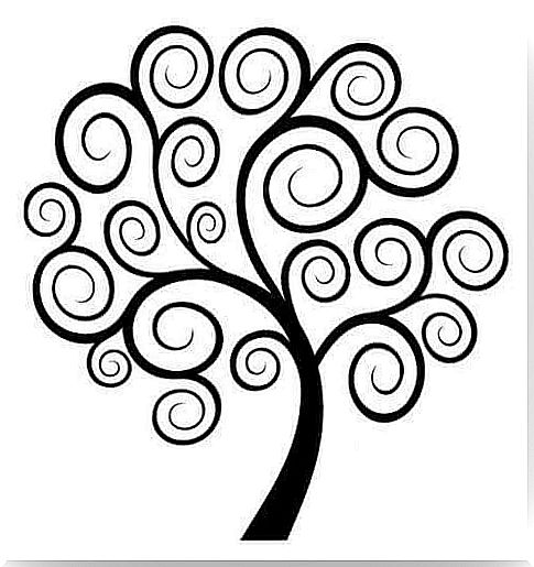 spirals in the shape of a tree