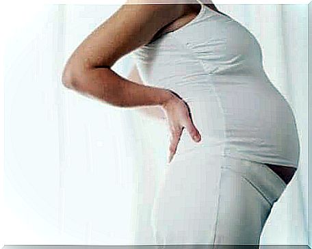 Pregnant woman with back pain