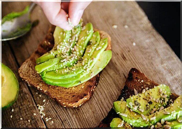 Delicious sandwich with avocado is one of the recommended breakfasts