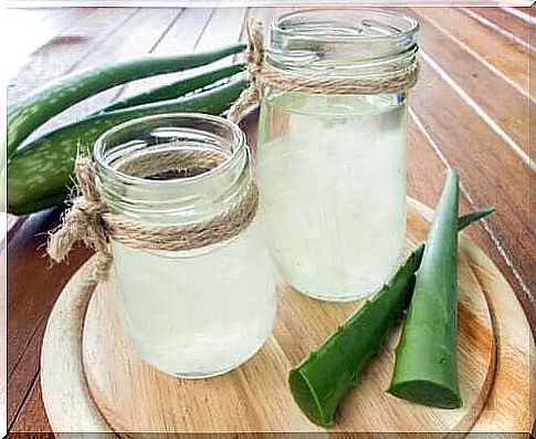 A few glasses of aloe vera