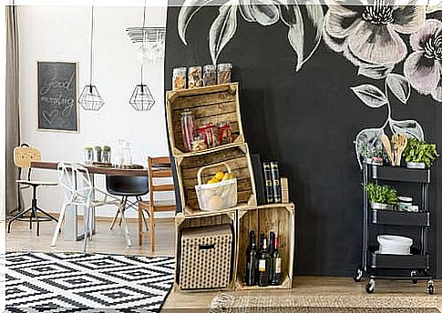 Boxes and crates to organize your kitchen