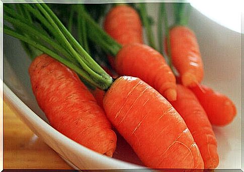 Carrots in a bowl