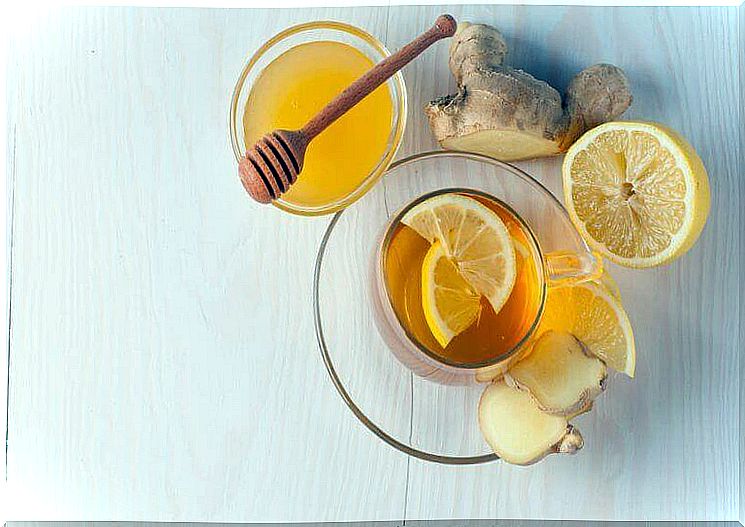 Ginger tea honey