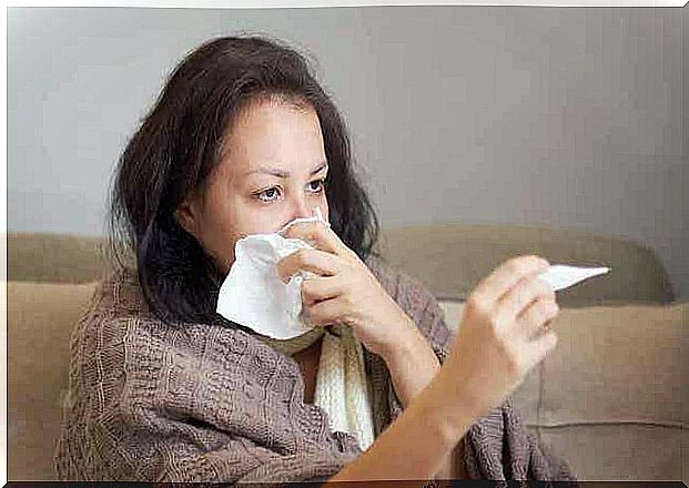 Woman with fever